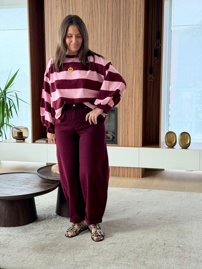 Besy shirt roze/burgundy