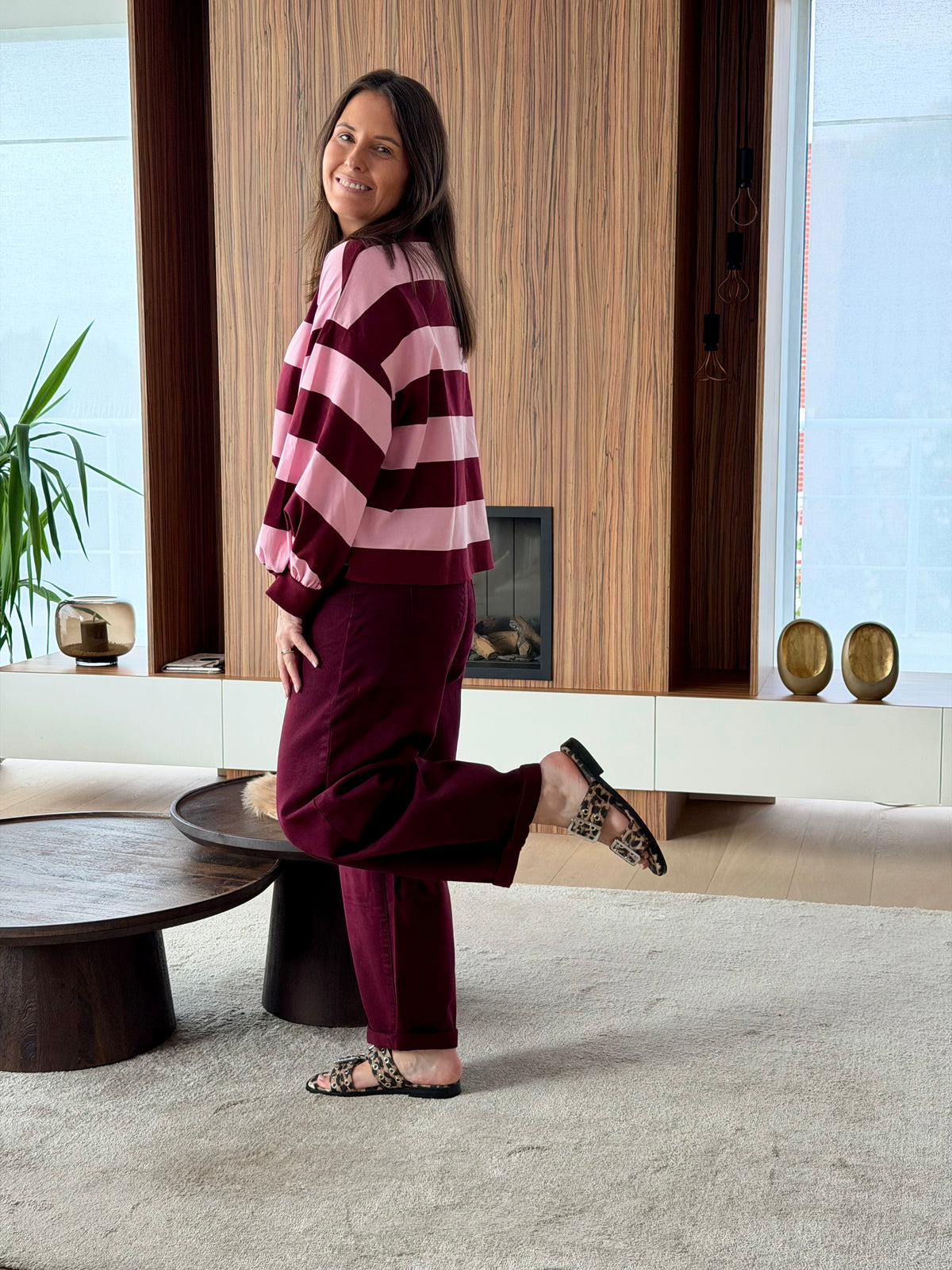 Besy shirt roze/burgundy