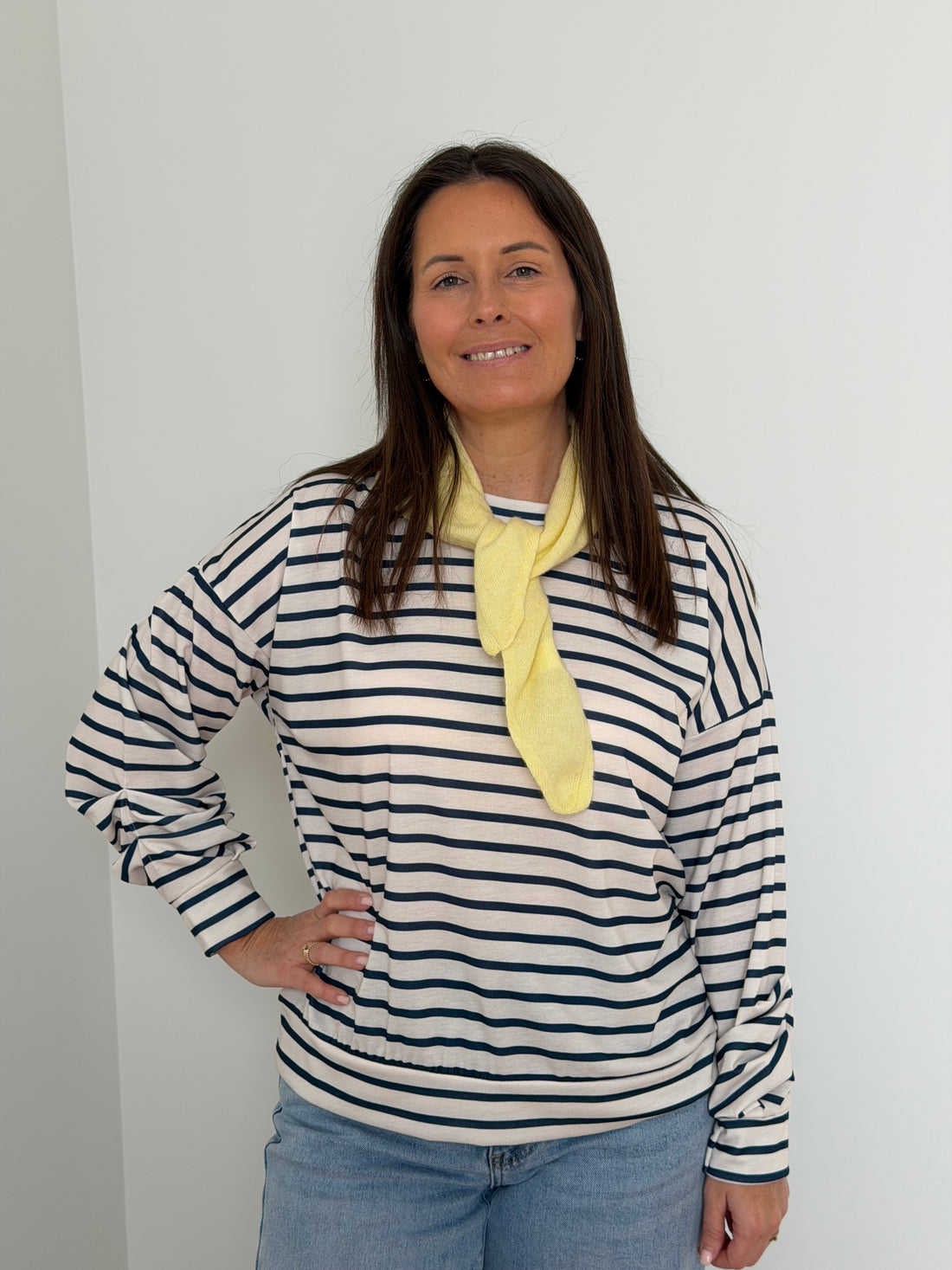 Gestreept shirt marine