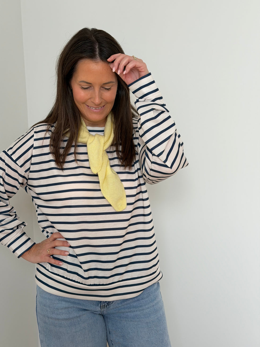 Gestreept shirt marine