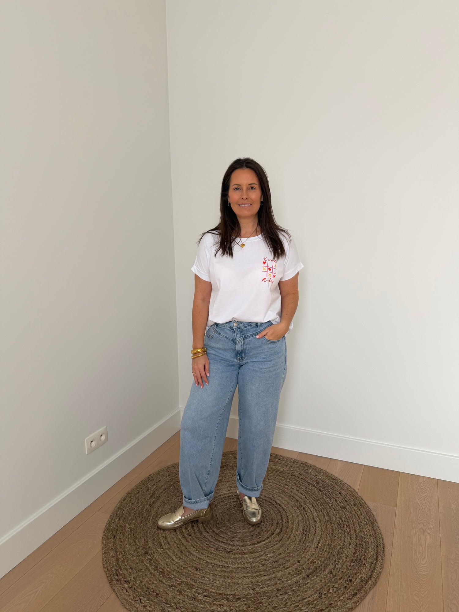 witte t-shirt met korte mouwen - My Dressing