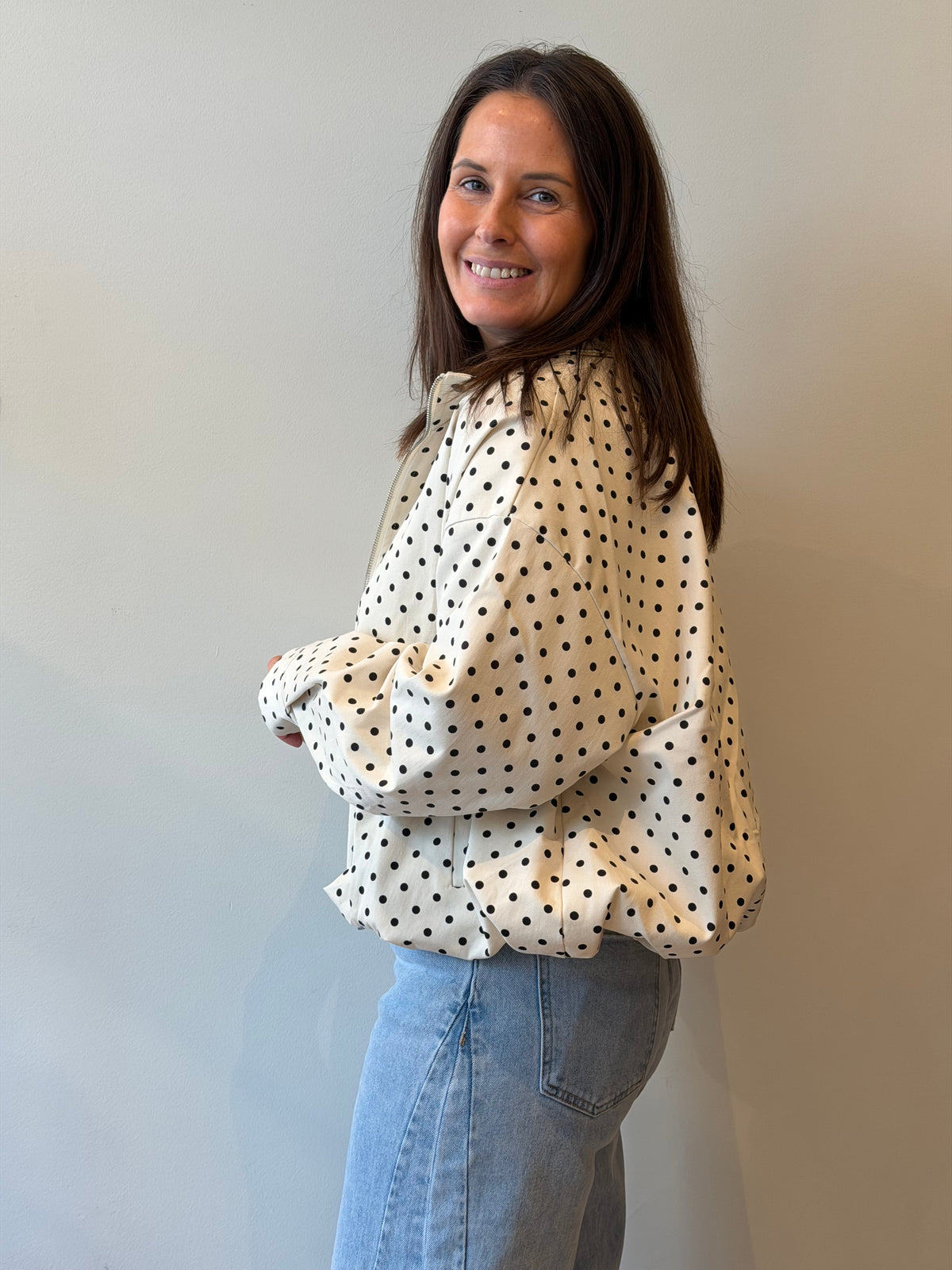 Dotty jas beige
