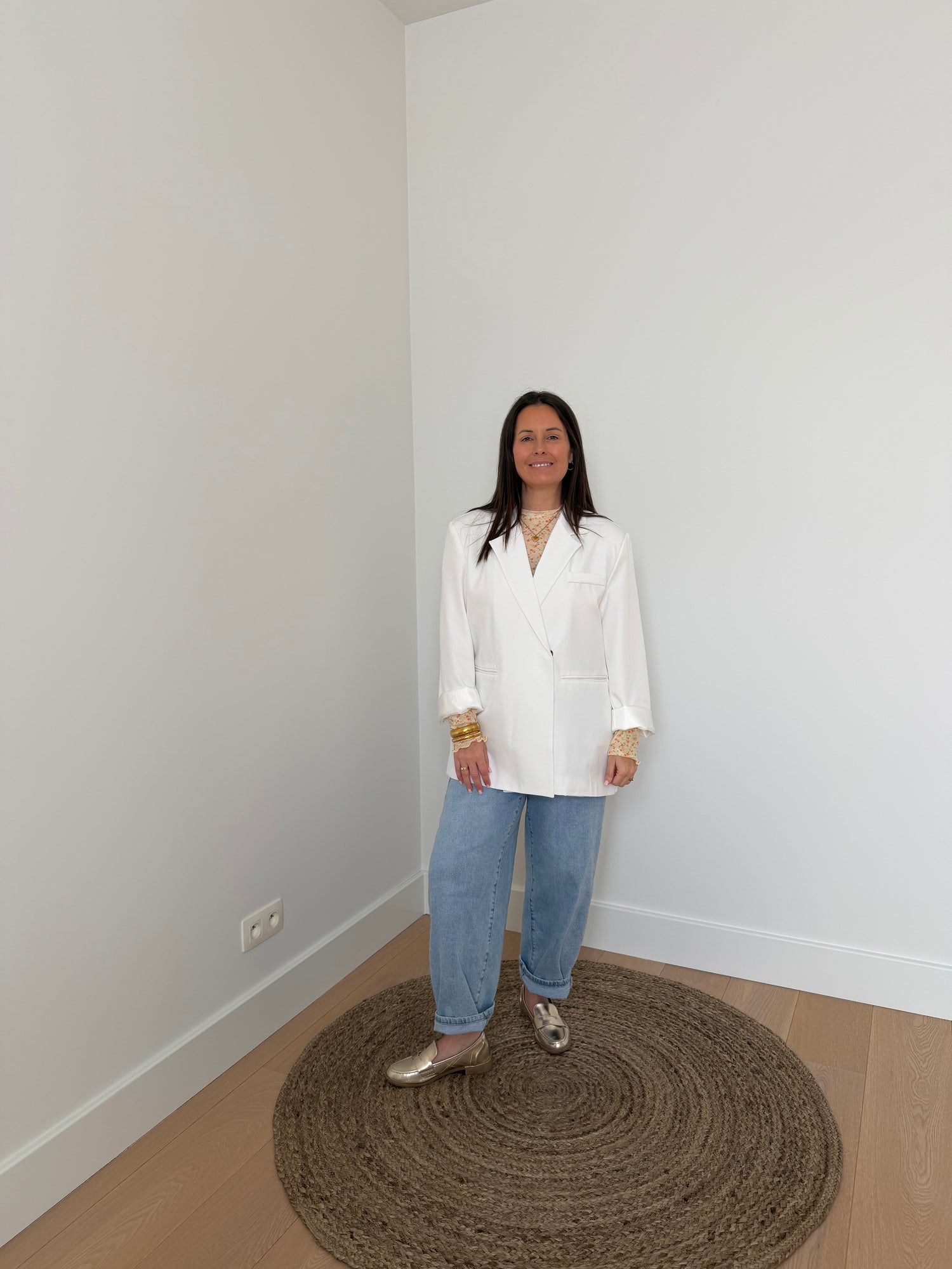 Witte blazer oversized model - My Dressing