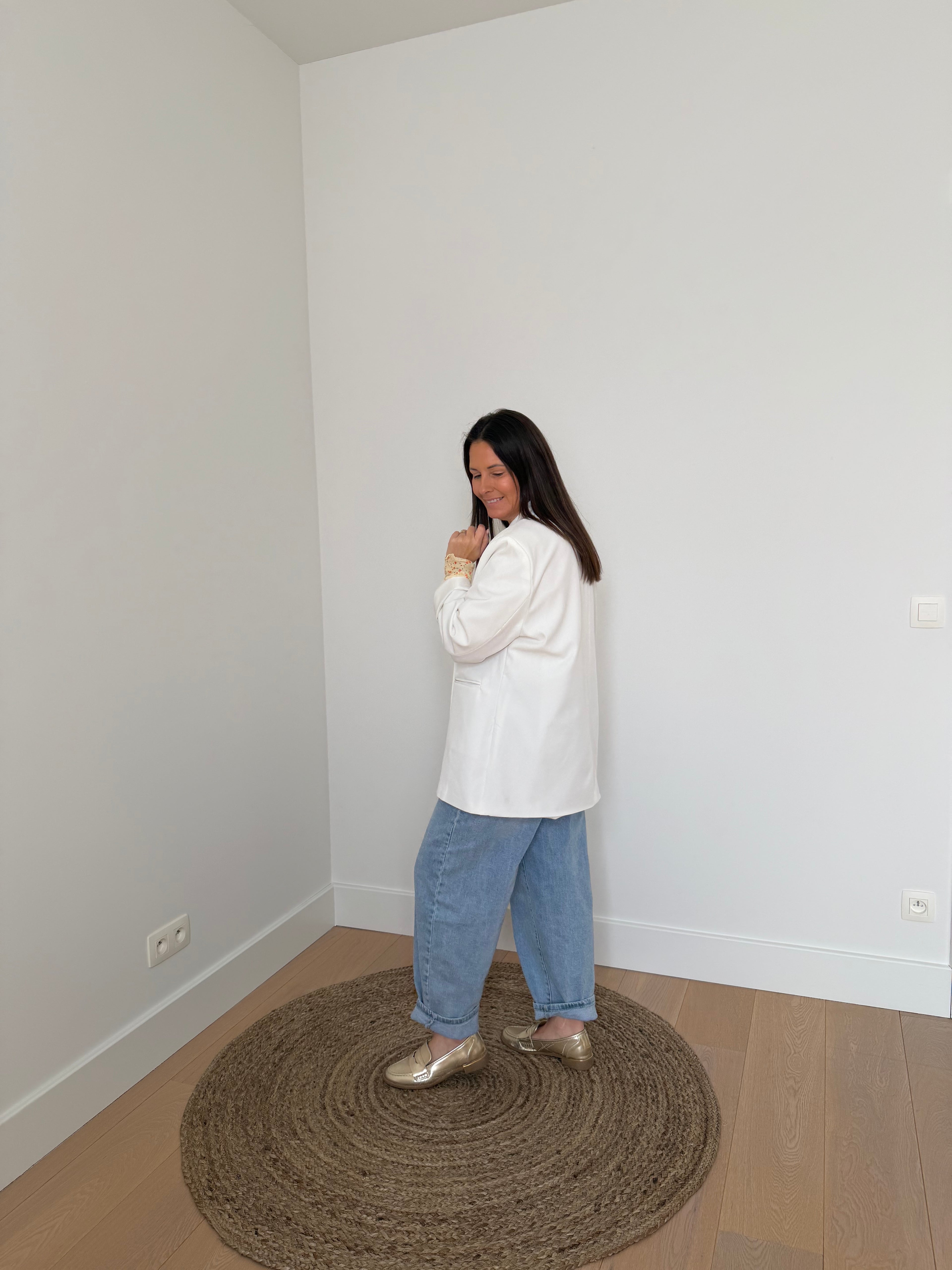 Witte blazer met lange mouwen - My Dressing
