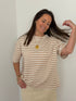 beige gestreepte t-shirt - My Dressing