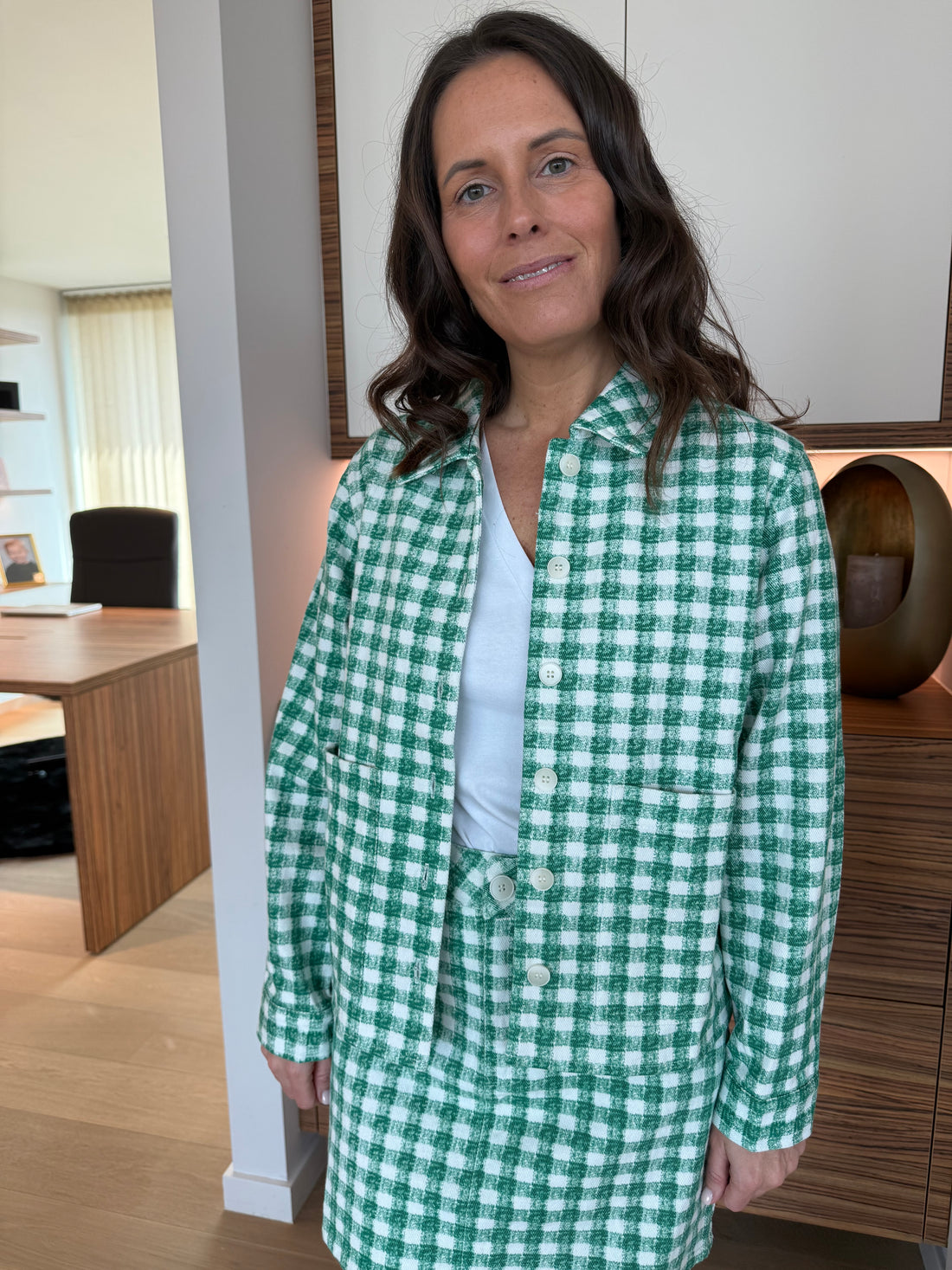 Vichy jacket green