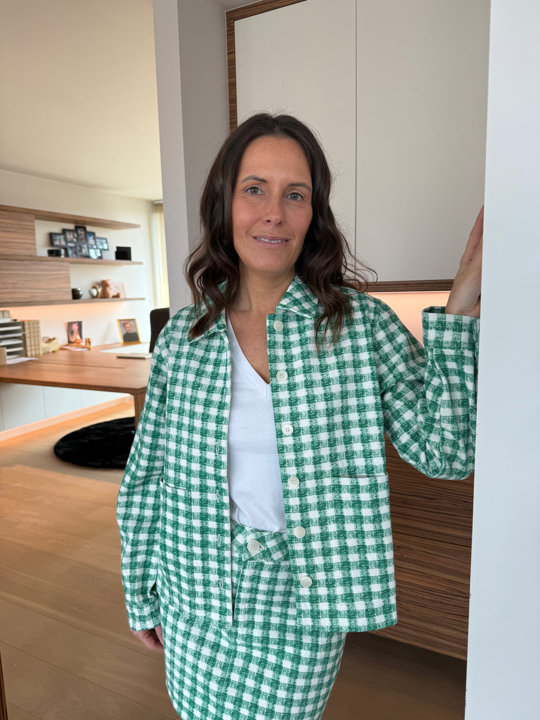 Vichy jacket green