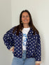 Polka dot jas in marineblauw - My Dressing