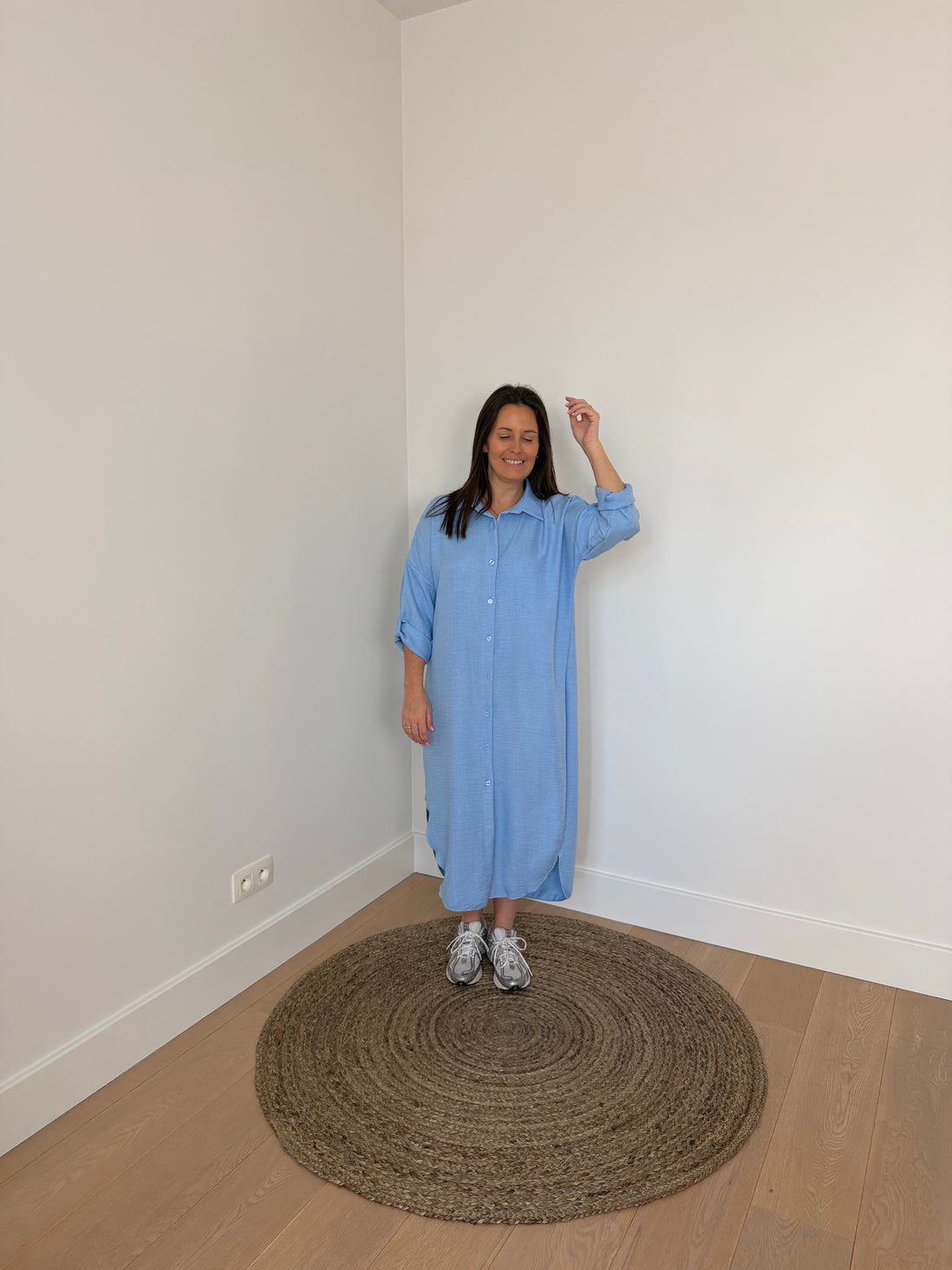 lichtblauwe maxi jurk - My Dressing