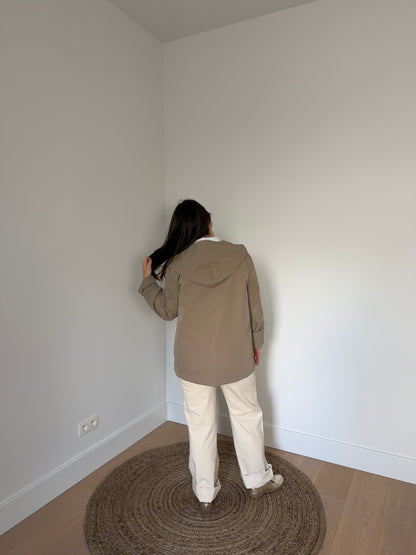 Korte basic trenchcoat met kap - My Dressing