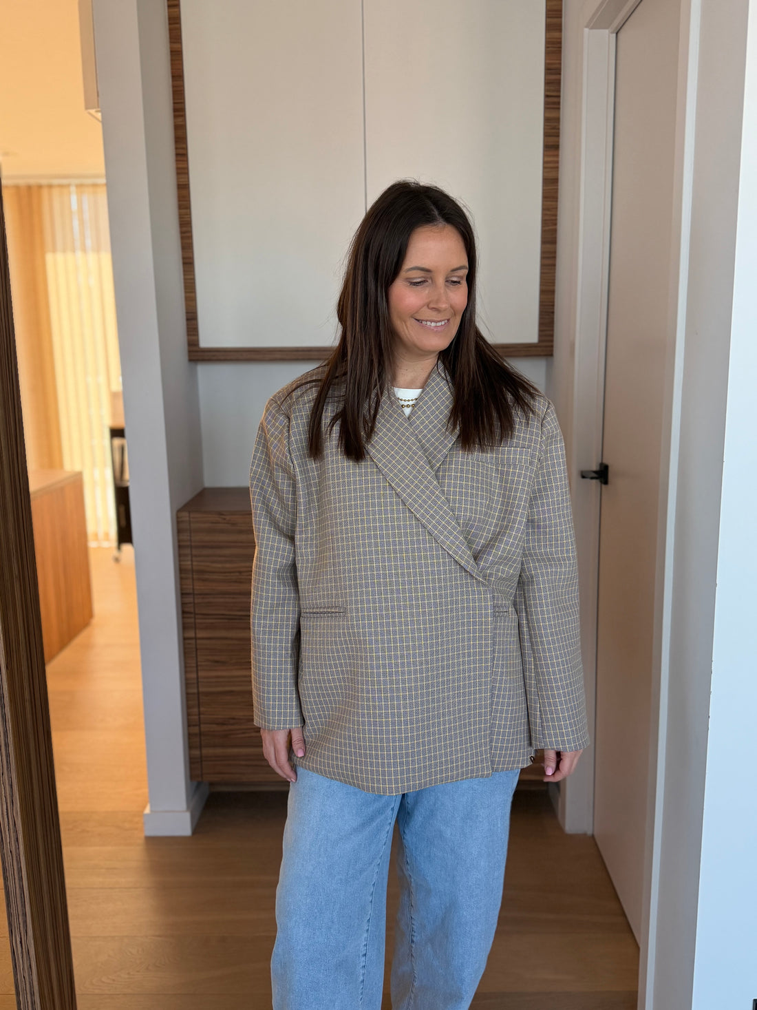 Oversized vichy blazer - My Dressing