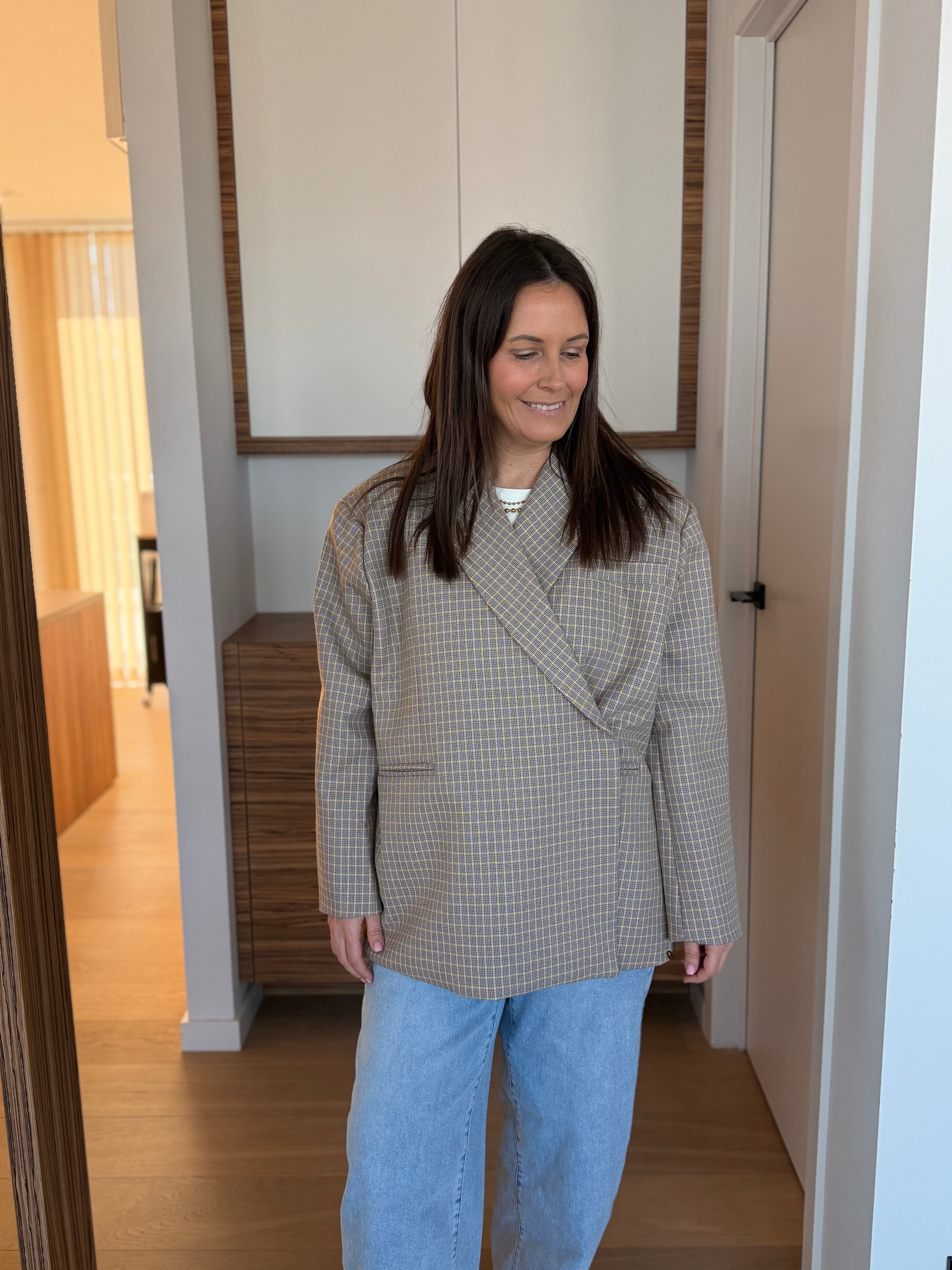 Oversized vichy blazer - My Dressing