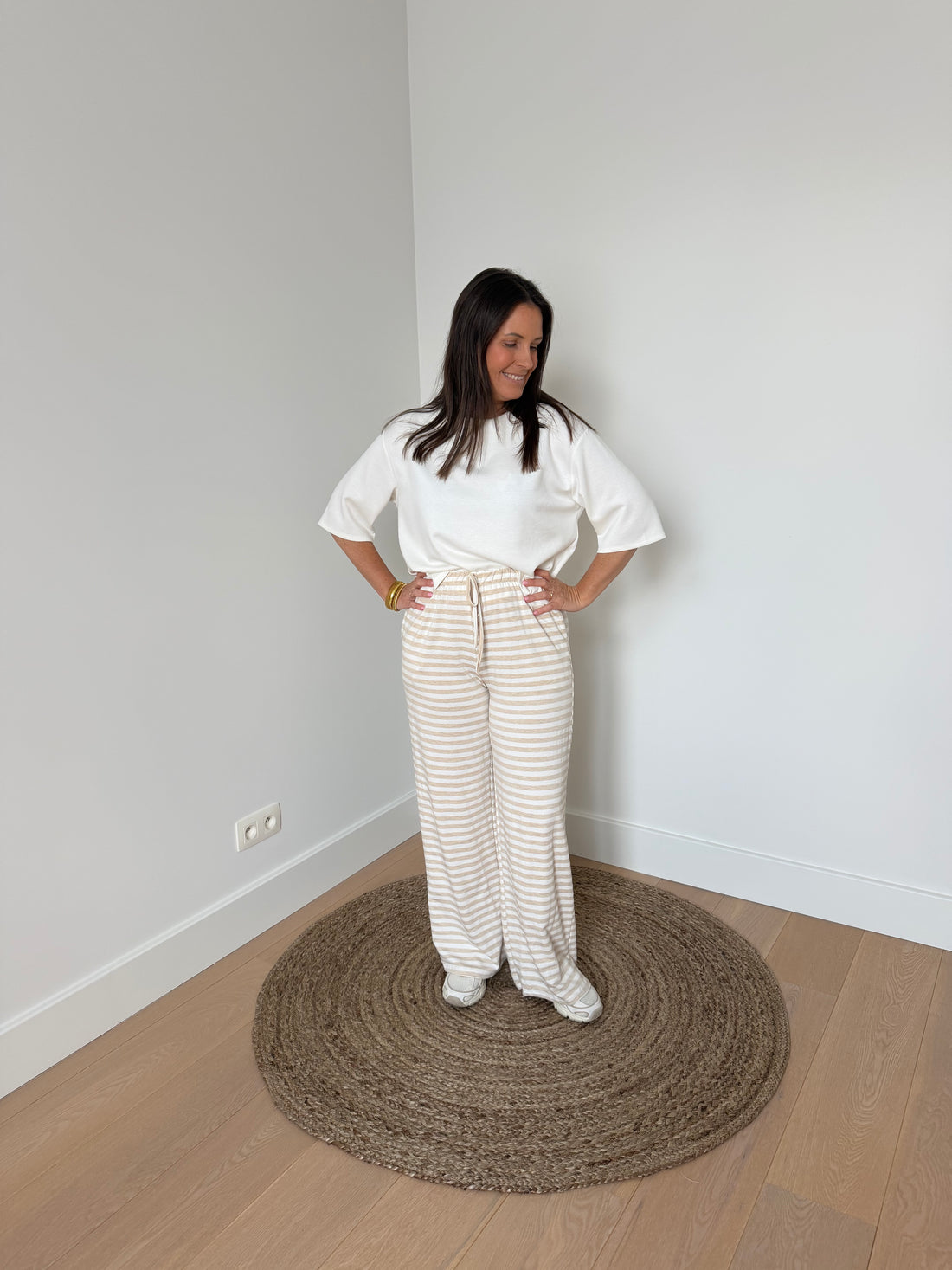 Comfortabele beige broek - My Dressing