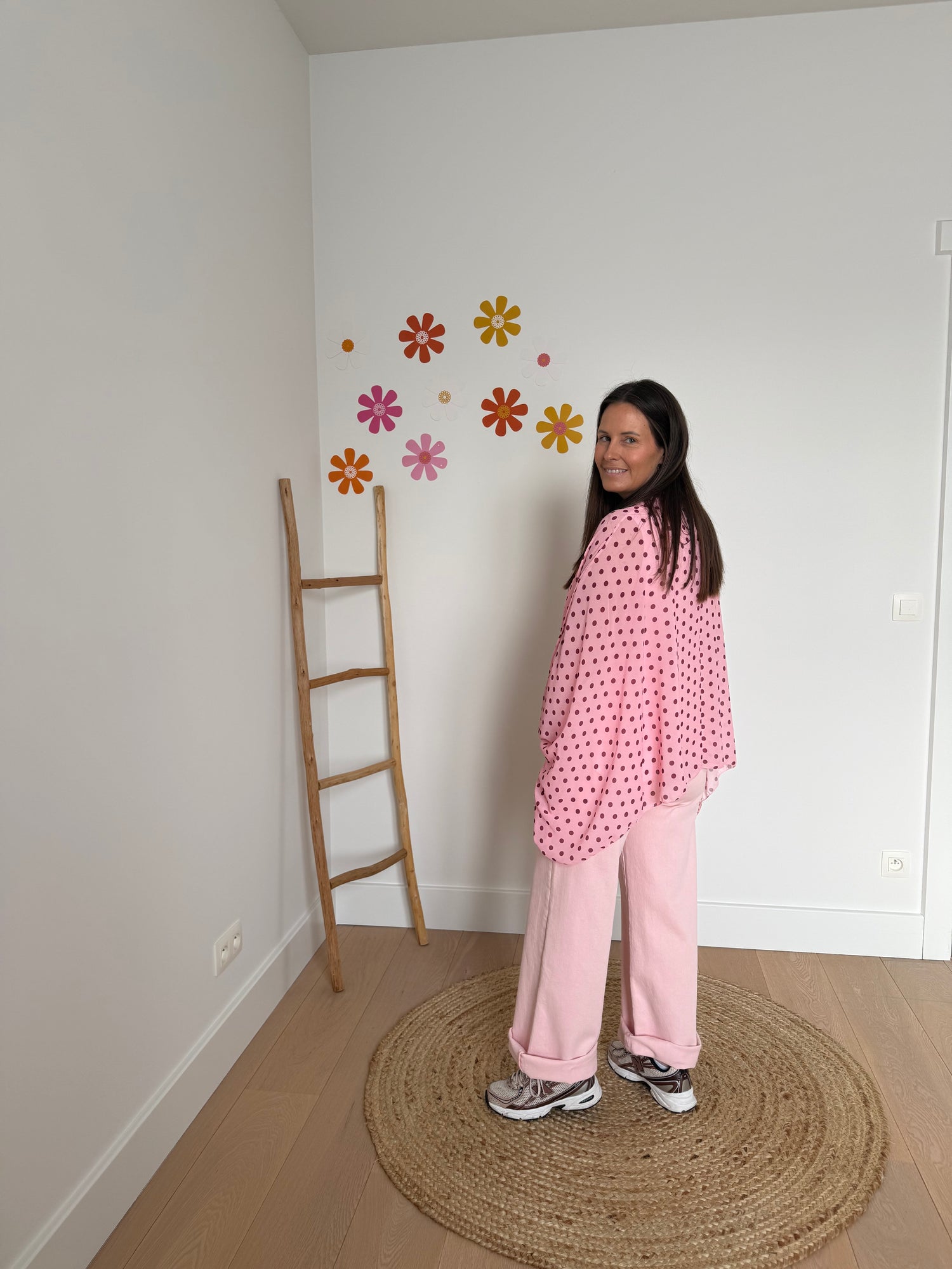 Roze polka dot blouse - My Dressing