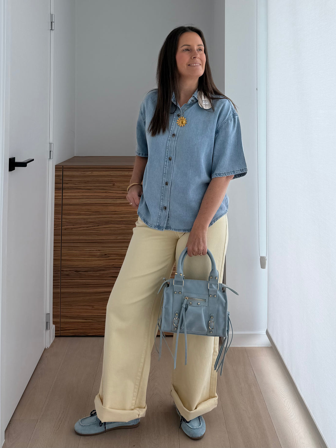 Denim shirt met korte mouwen - My Dressing