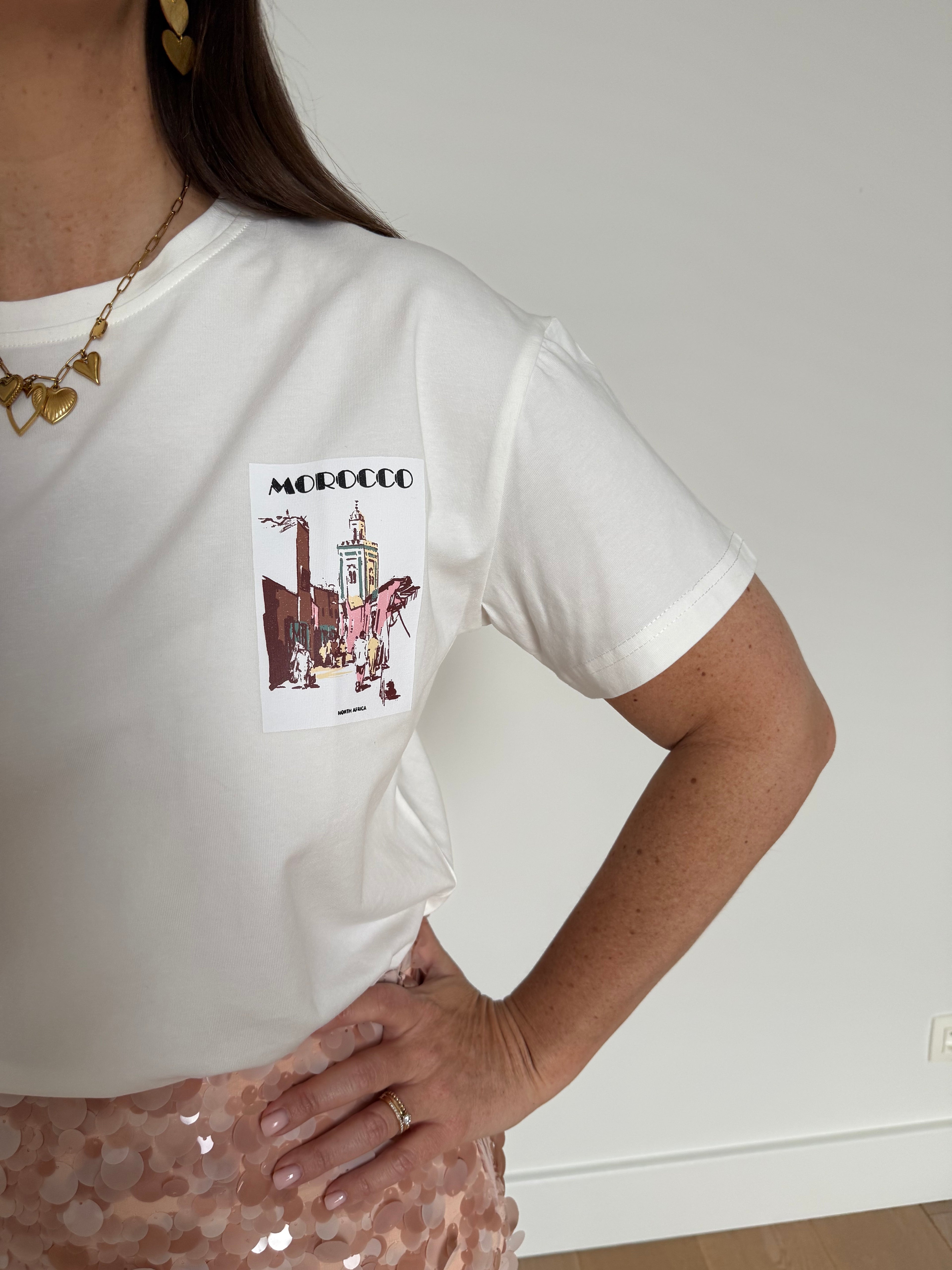Morocco t-shirt wit - My Dressing