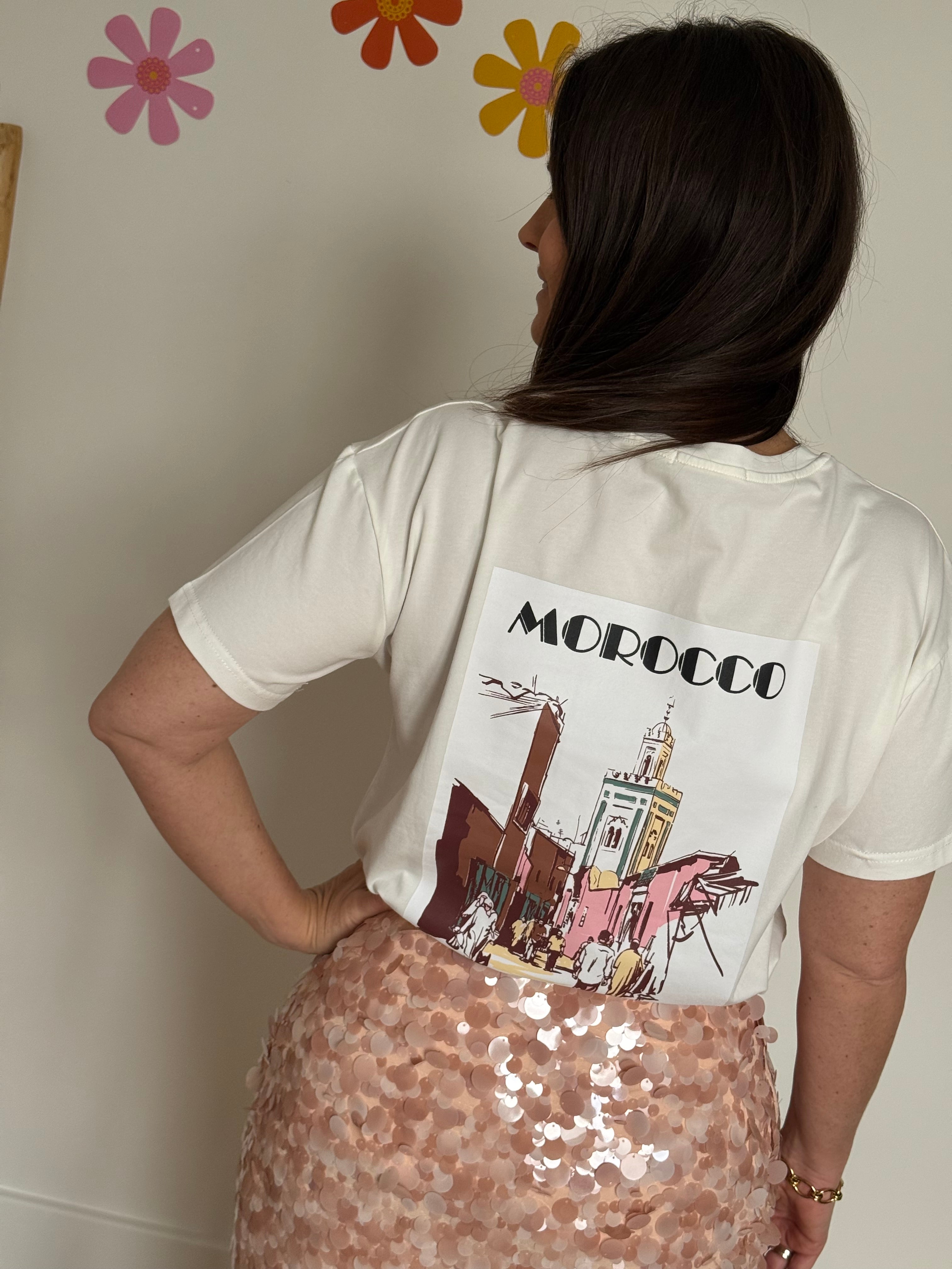 Morocco t-shirt wit - My Dressing