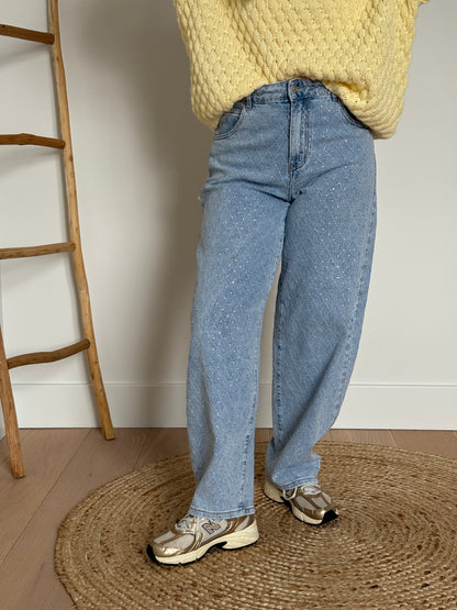 Barrel/balloon jeans met strass - My Dressing
