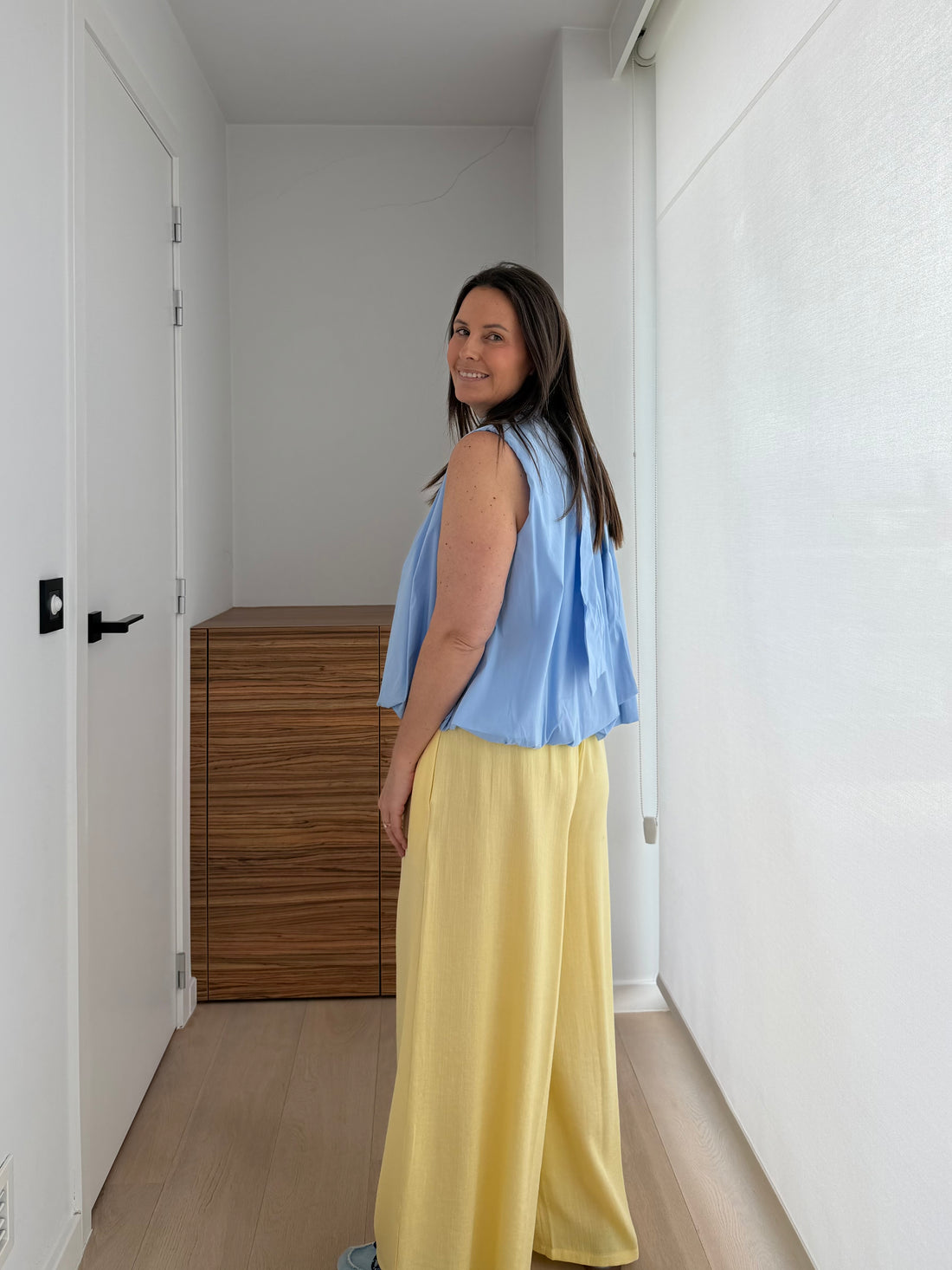 Lange gele broek met rekker - My Dressing
