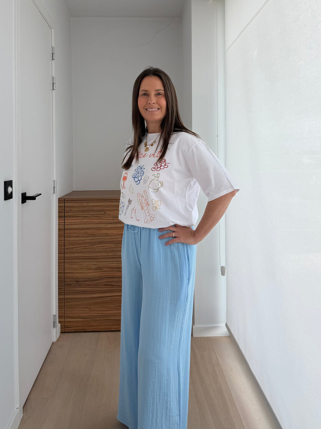 Blauwe losse broek - My Dressing