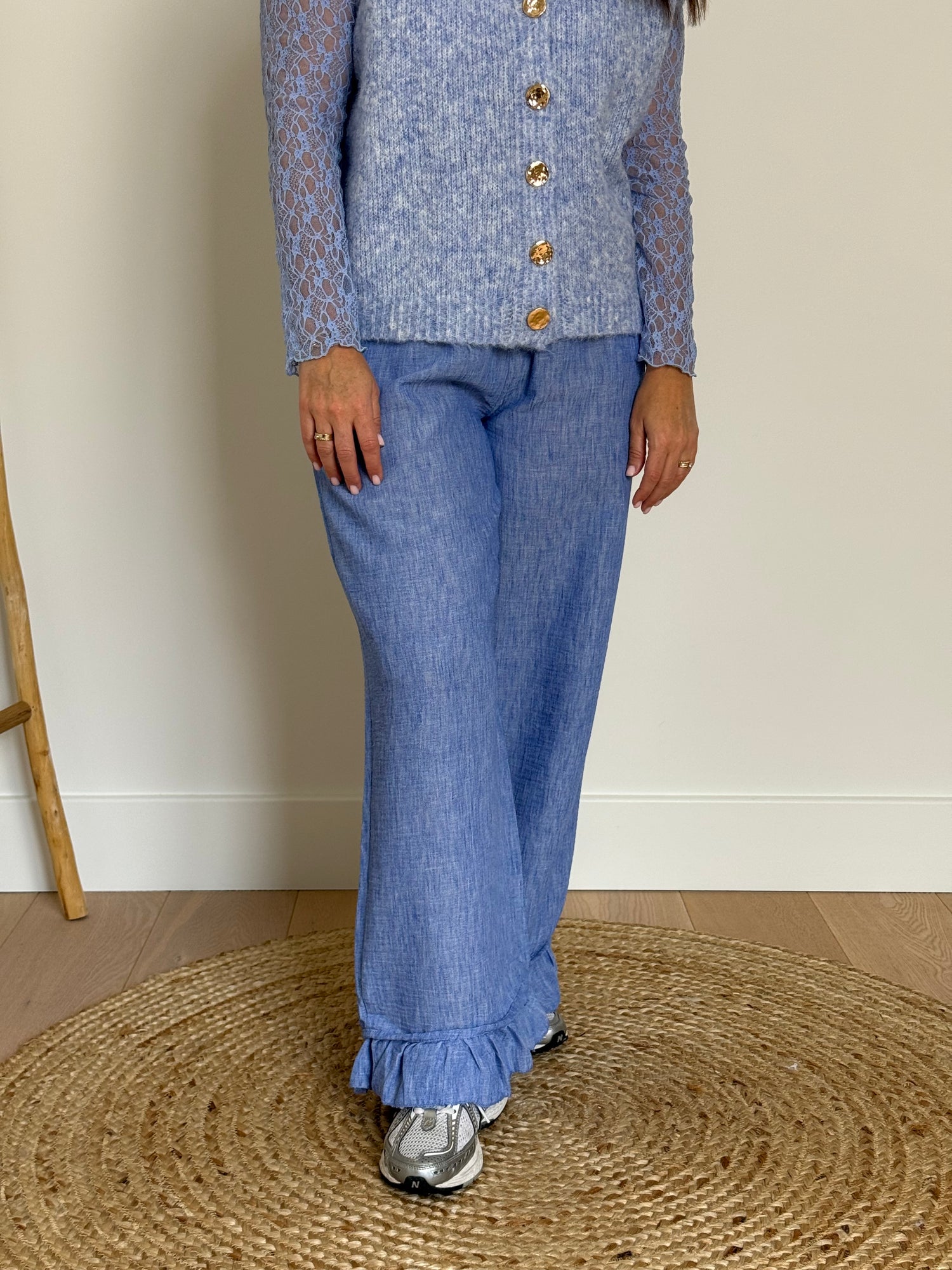 Blauw/roze gestreepte gilet en longsleeve - My Dressing