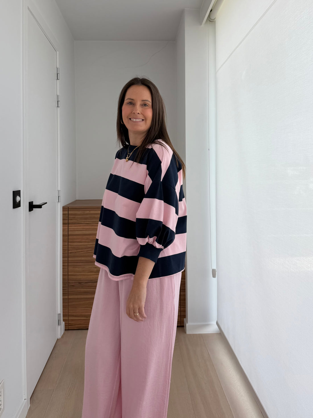 Gestreepte t-shirt met 3/4 mouwen - My Dressing