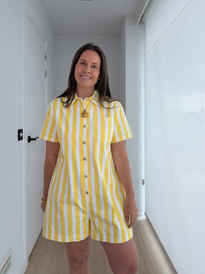 Casual chic playsuit met verticale strepen en comfortabele fit voor dames