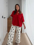Oversized rode off shoulder trui - My Dressing