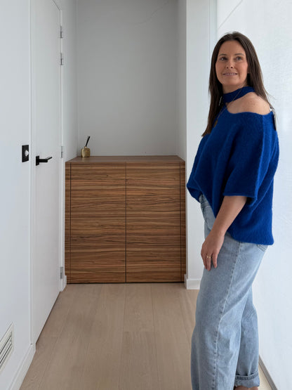 Off shoulder truitje met korte mouwen in kobalt blauw - My Dressing