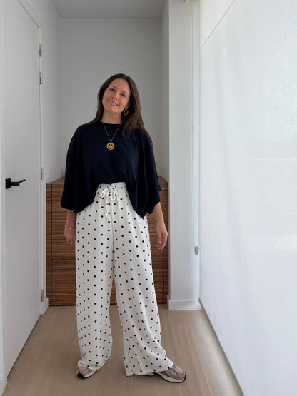 Marine oversized t-shirt met korte mouwen - My Dressing