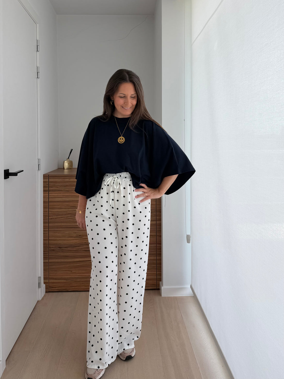 Marine cropped t-shirt met korte mouwen - My Dressing