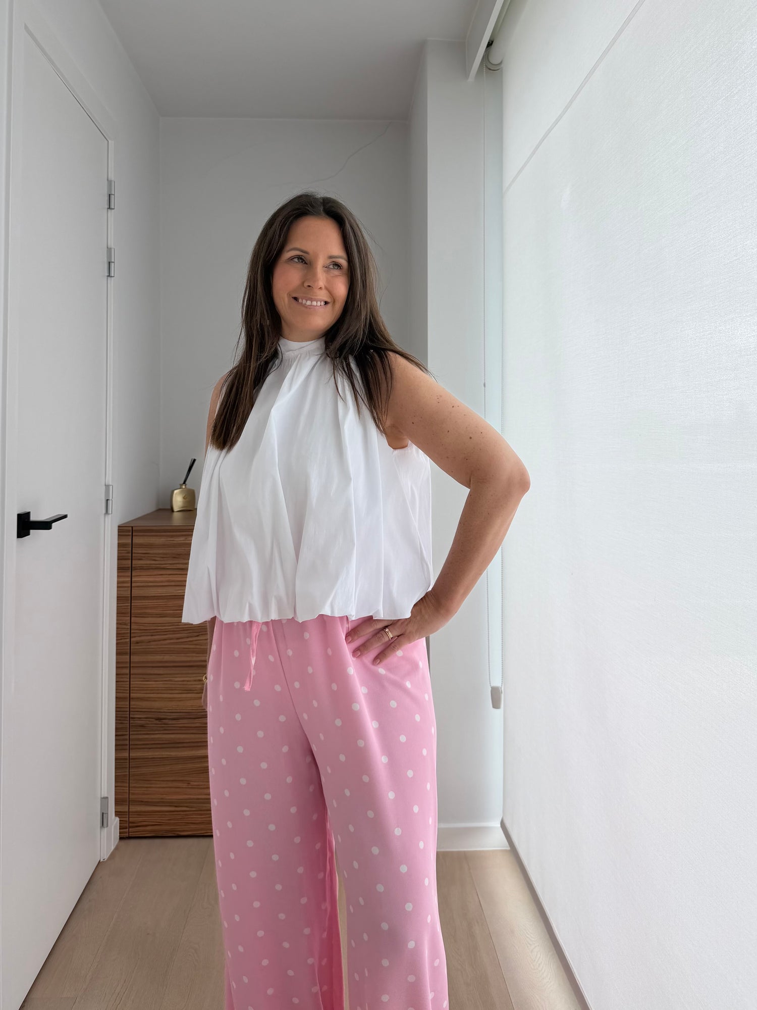 oversized blouse zonder mouwen met open rug - My Dressing
