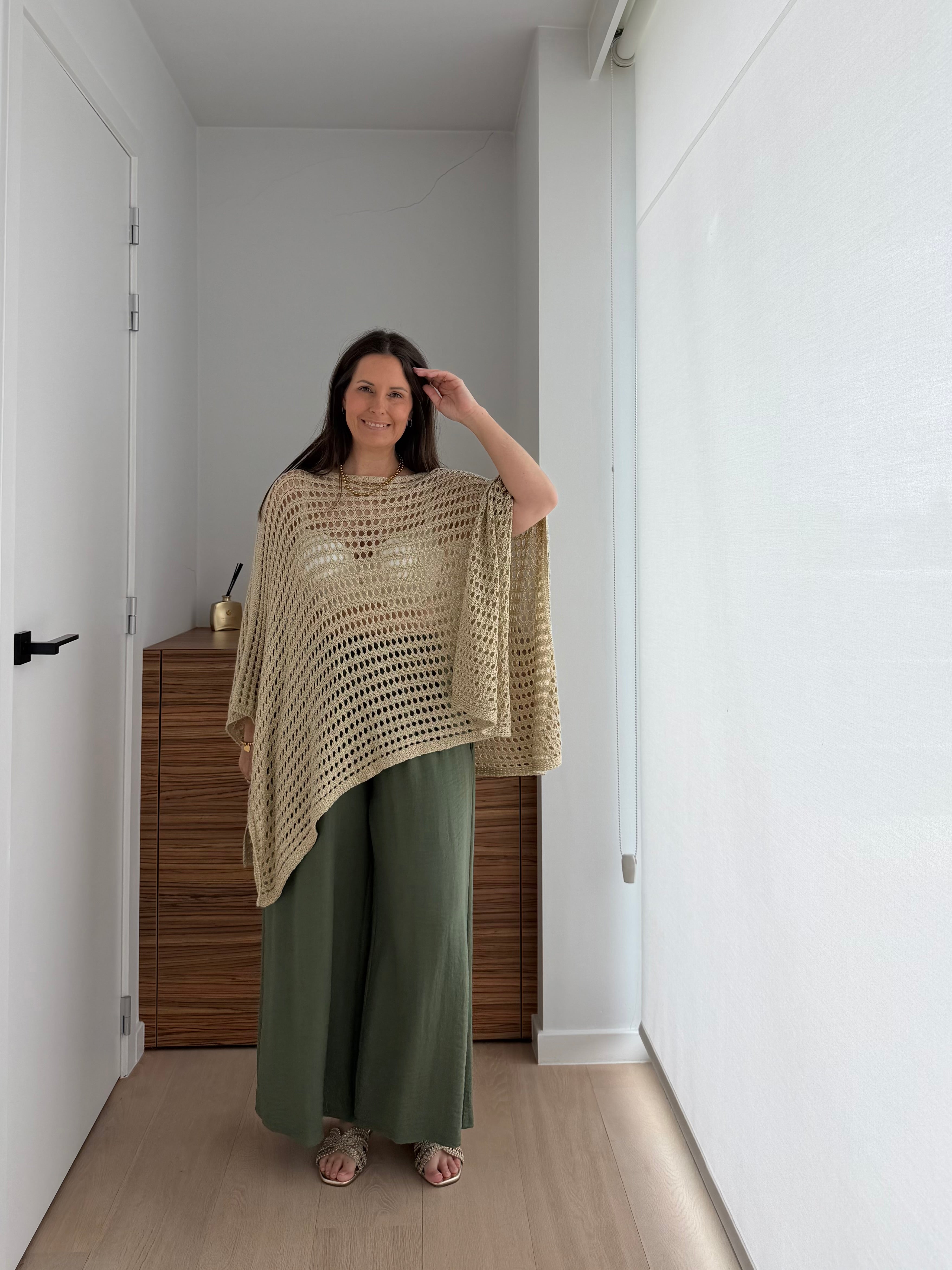 Crochet top goud