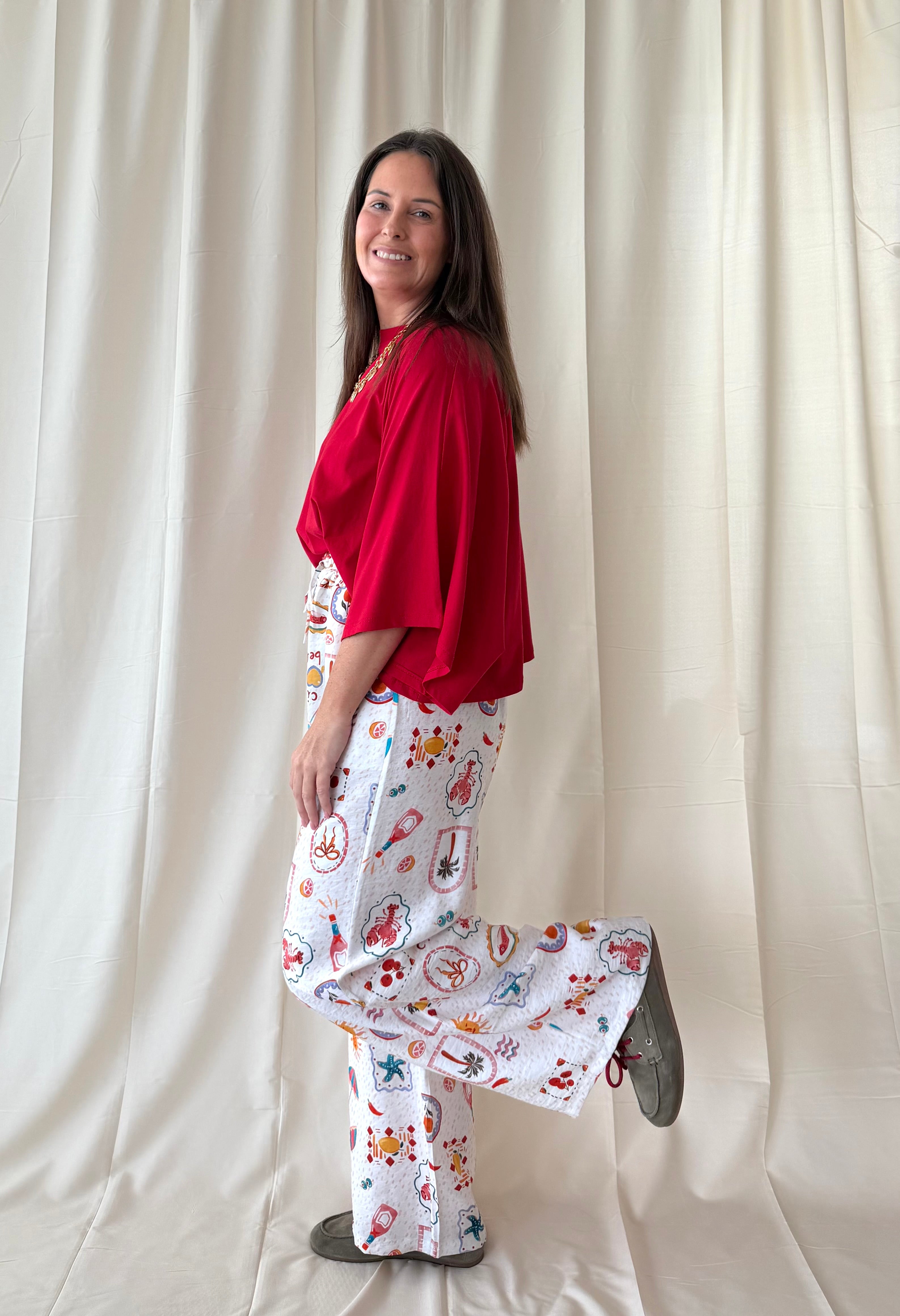 Oversized t-shirt rood - My Dressing
