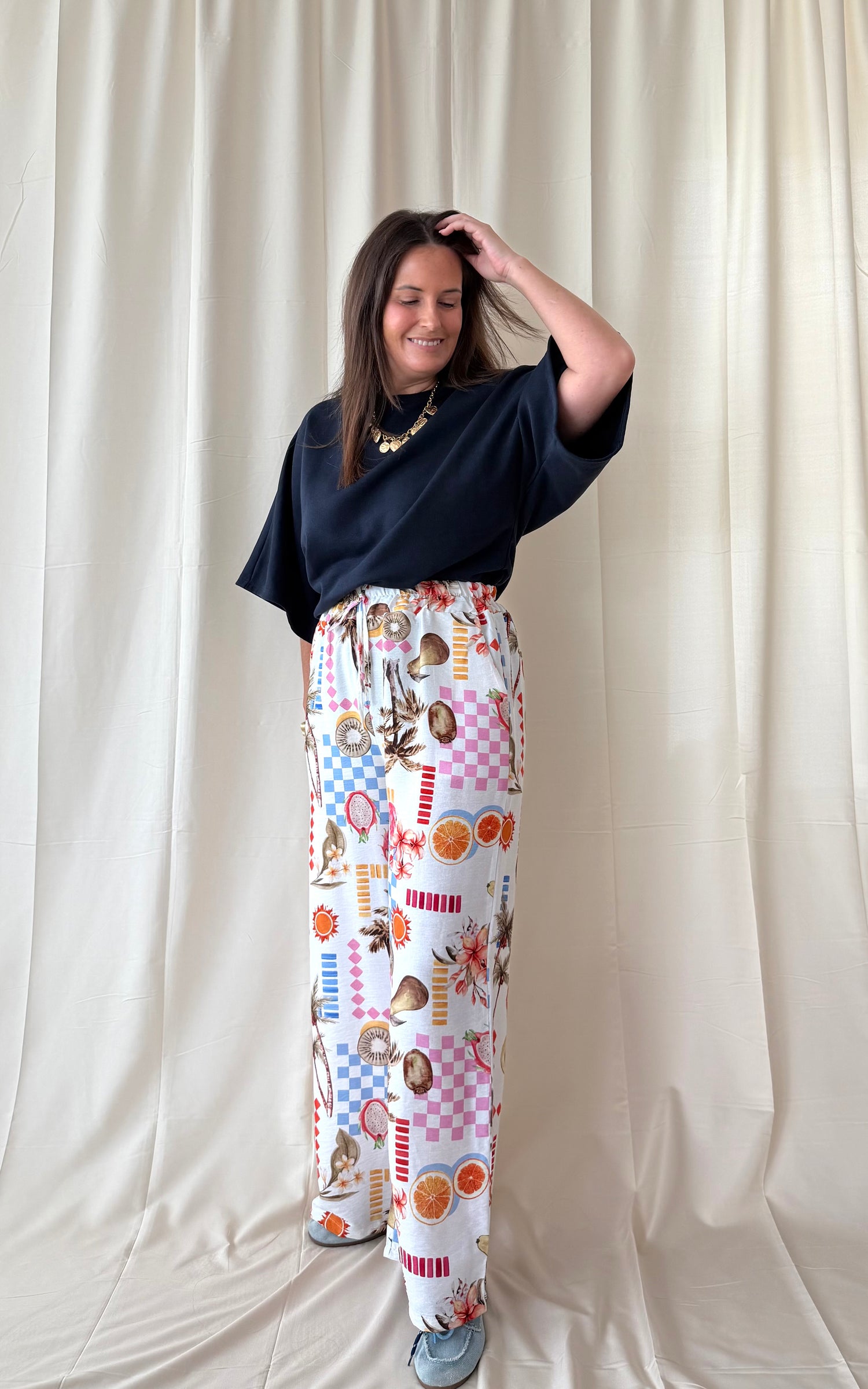 Basic oversized t-shirt in marinekleur - My Dressing