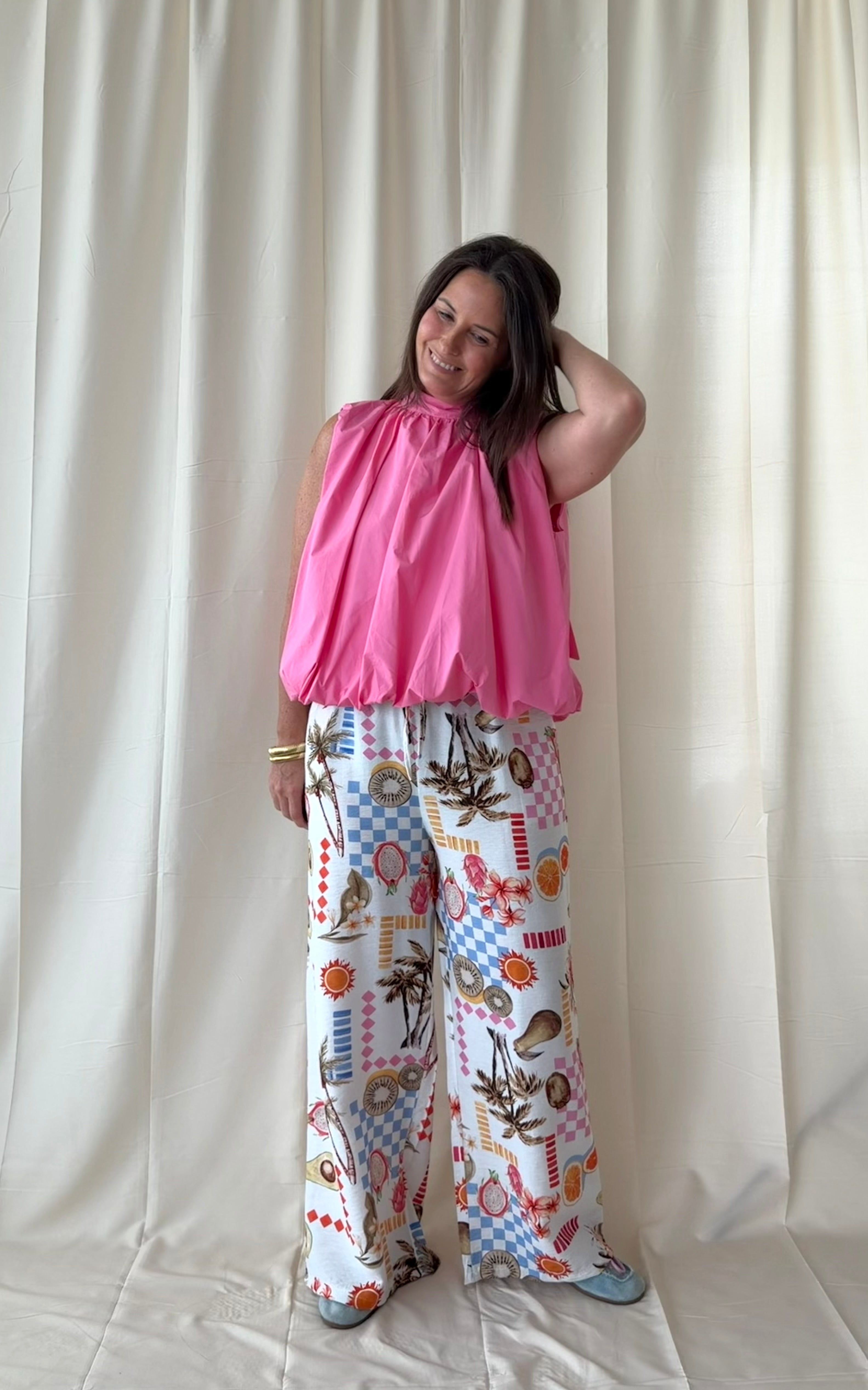 Mouwloze backless blouse in roze - My Dressing