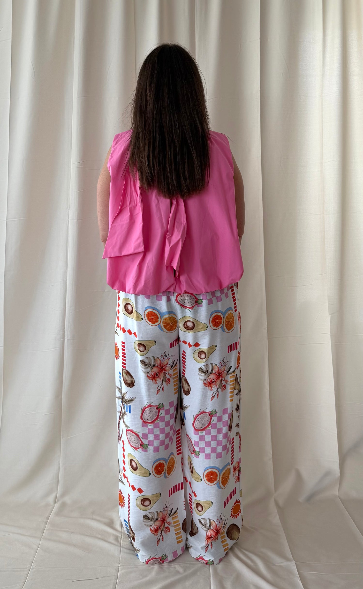 Brede losse broek met print - My Dressing
