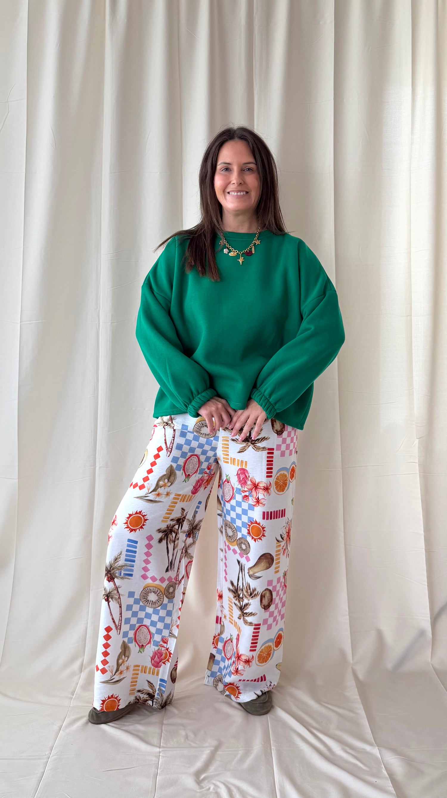 Groene sweater matcha - My Dressing