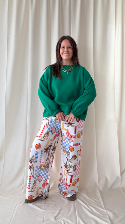 Groene sweater matcha - My Dressing