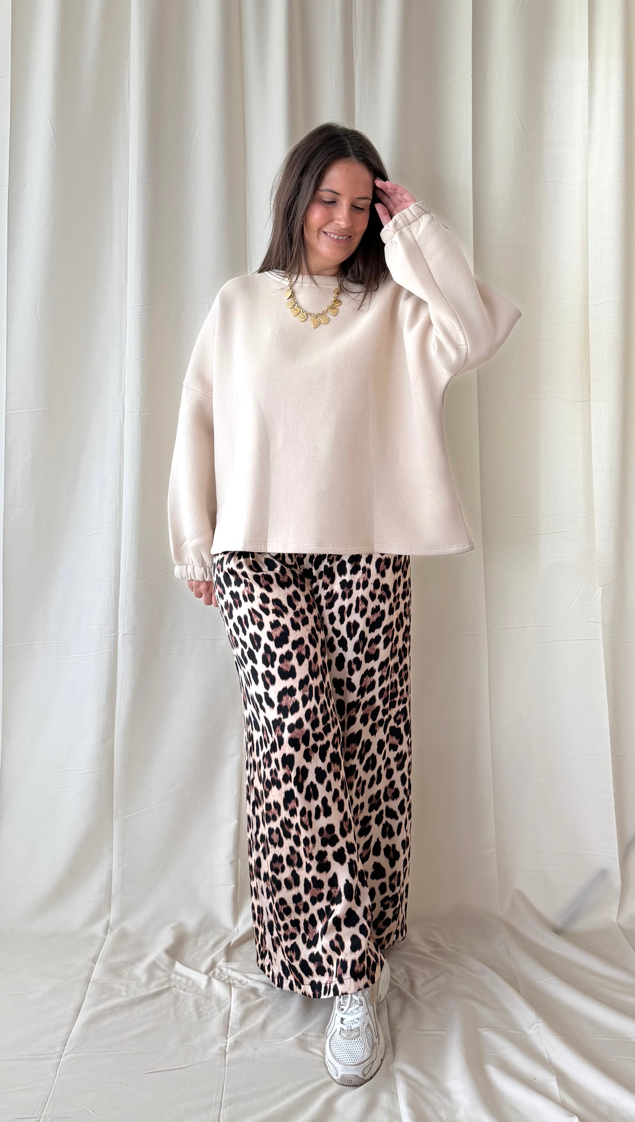 Beige coffee sweater - My Dressing
