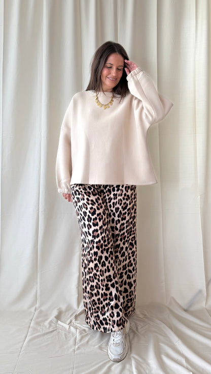 Beige coffee sweater - My Dressing

