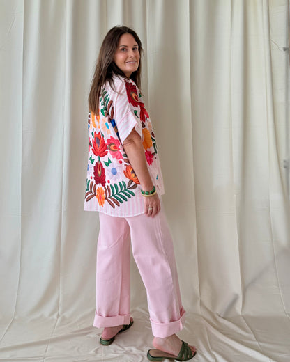Fiore blouse roze