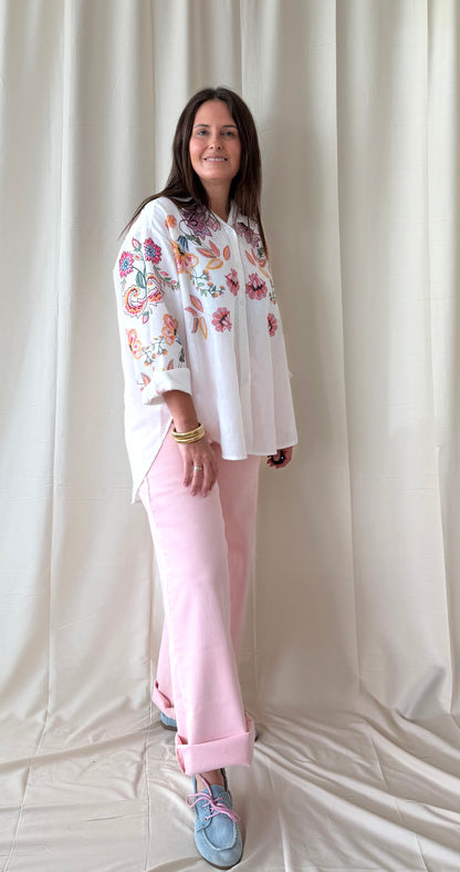 Luchtige blouse met bloemenprint en lange mouwen - My Dressing