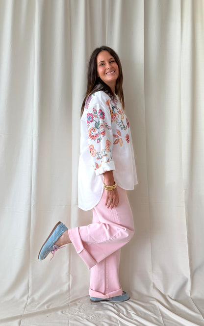 Luchtige blouse met bloemenprint en lange mouwen - My Dressing
