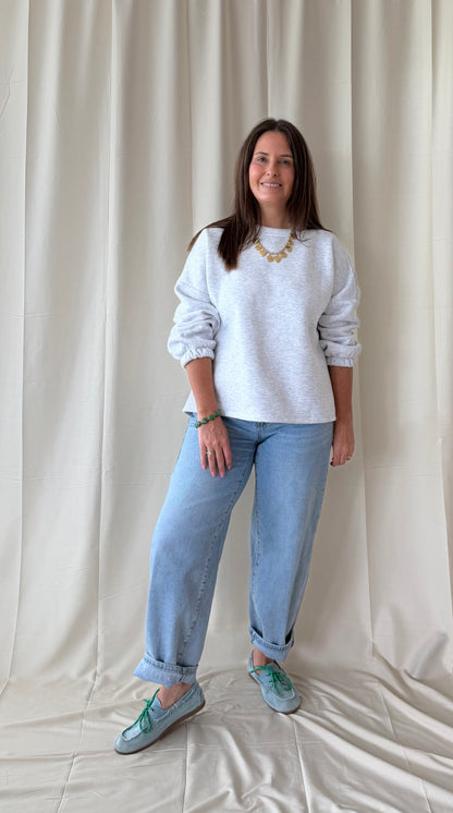Grijze sweater matcha - My Dressing