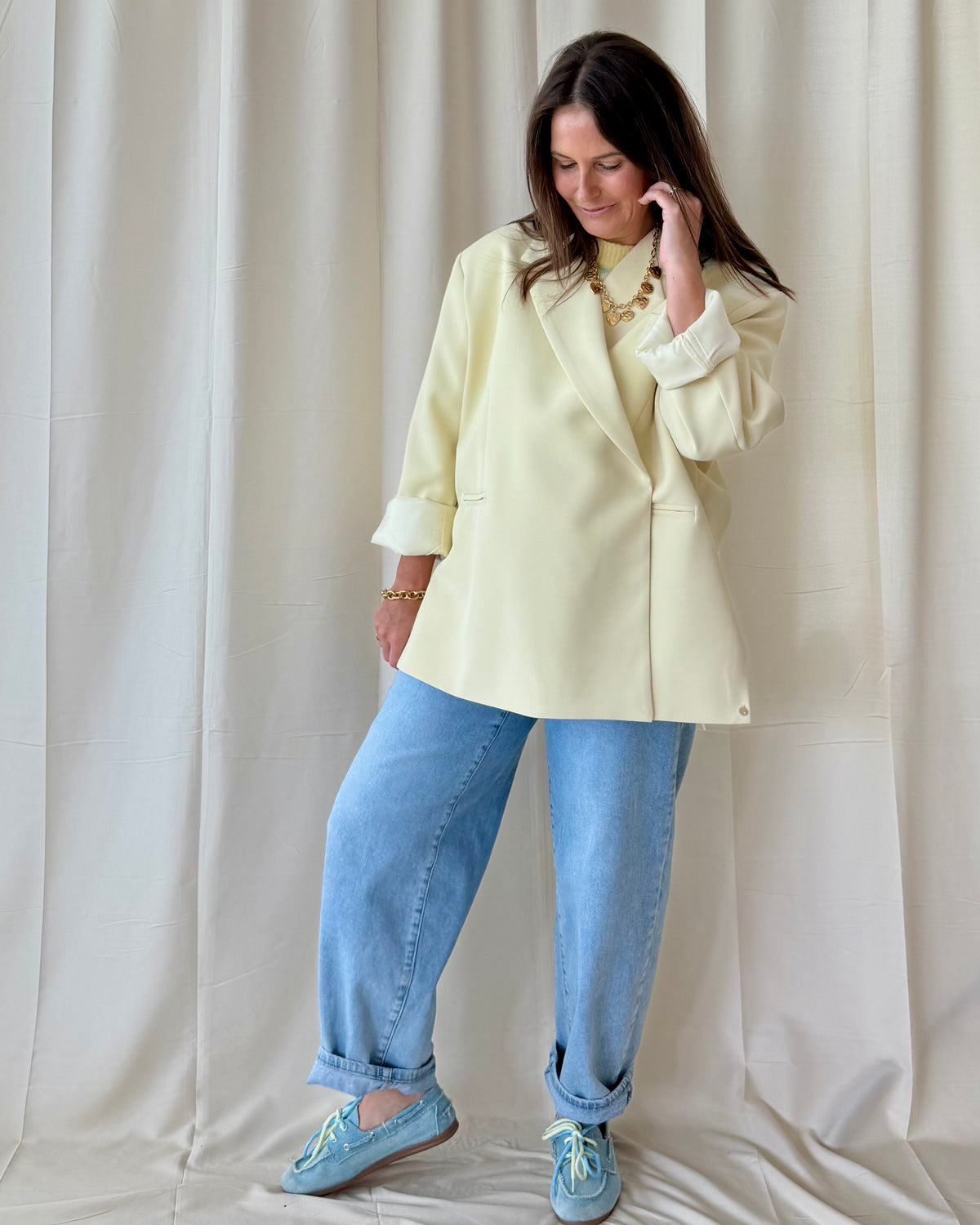 Jasmin blazer geel