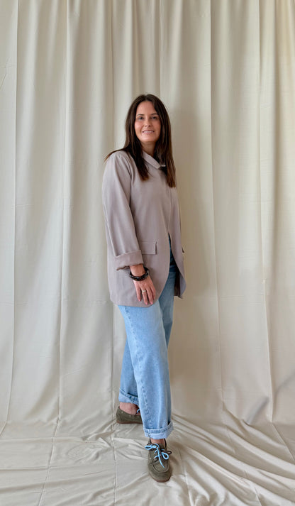Blazer in taupe met lange mouwen - My Dressing