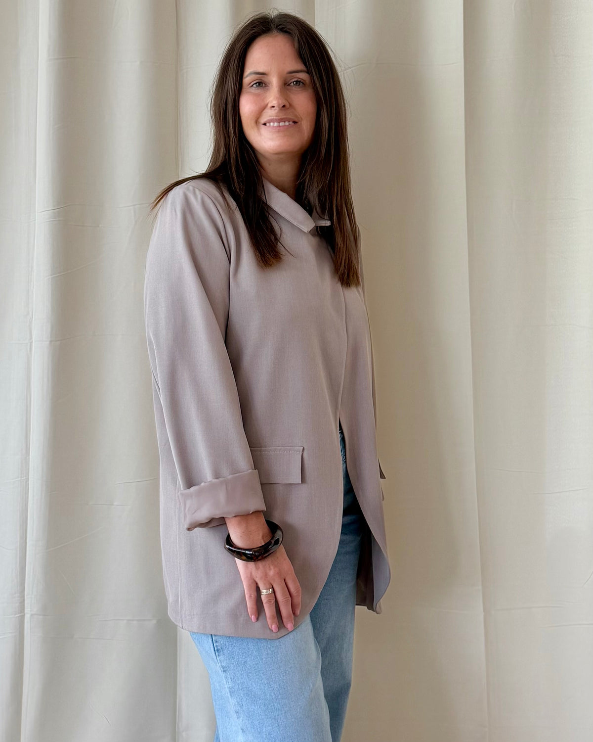 Effortless blazer taupe