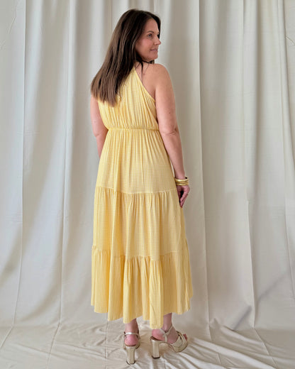 Donna maxi jurk geel