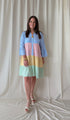 Kort kleedje in vichy colorblock - My Dressing